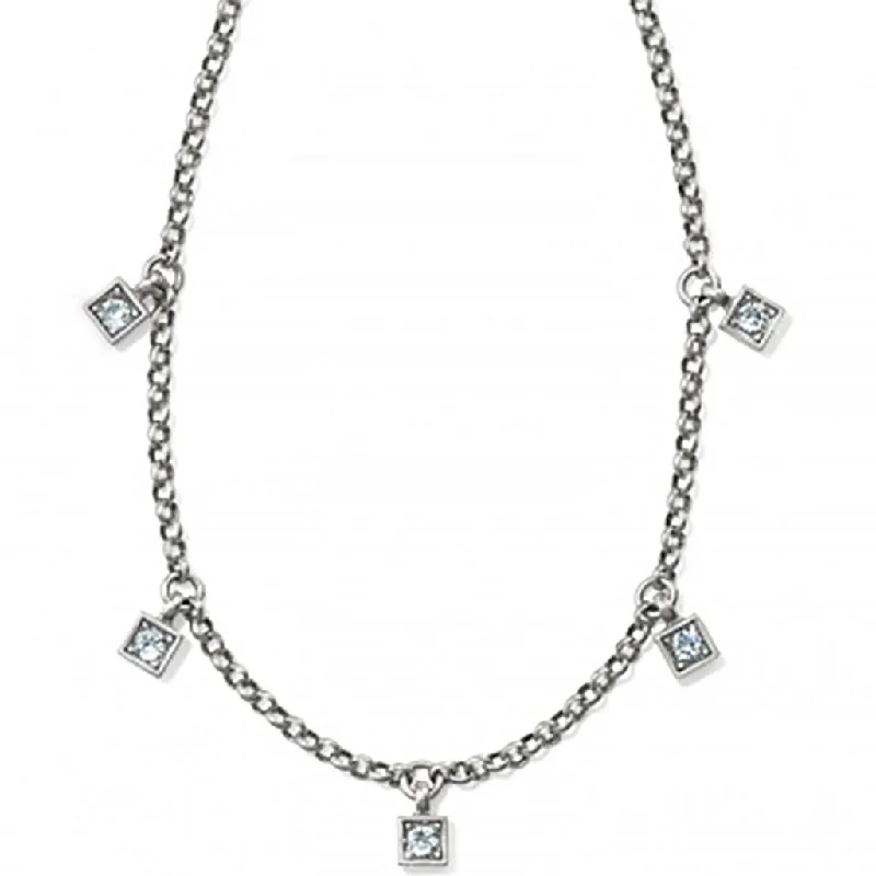 Ladies Necklaces Pure Glow-Brighton : Meridian Zenith Station Necklace in Silver