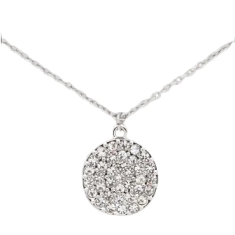 Ladies Necklaces with Pink Eudialyte-Silver Round CZ Layers Necklace