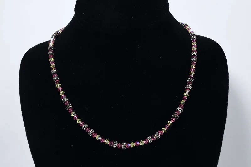 Ladies Necklaces for Leader Spark-Elyse Ryan - Beaded Sterling Silver Togglel Necklace - 22"