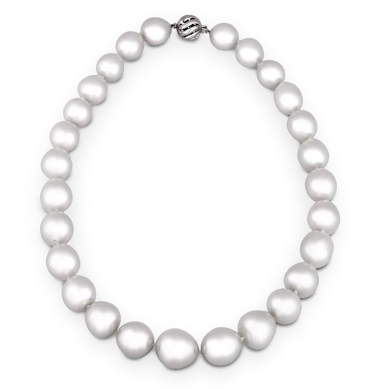 Ladies Necklaces Matte Shine-Semi-Baroque South Sea Pearl Necklace