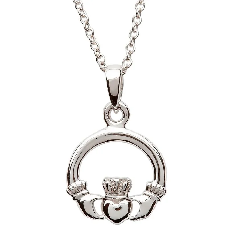 Ladies Necklaces for Bridal Spark-Shanore : Silver Claddagh Necklace