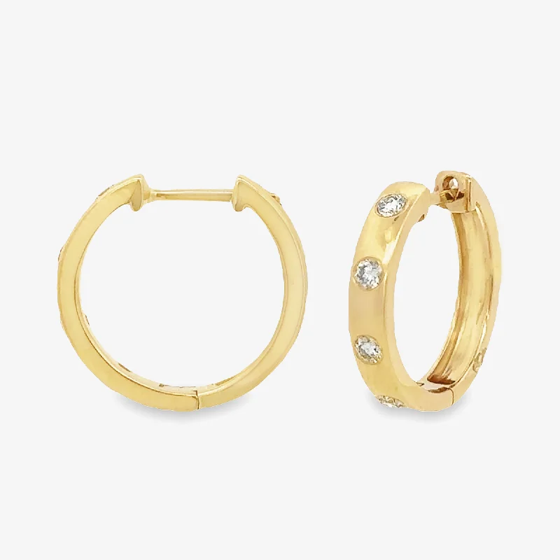 Ladies robust chunky earrings -8 Burnished Set Hoop Earrings