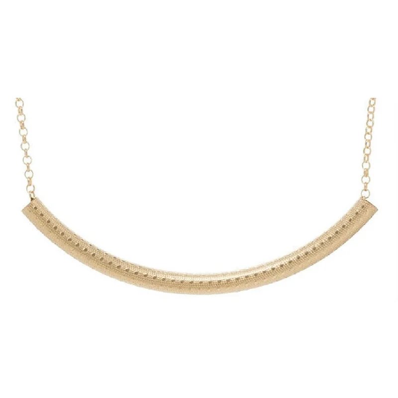 Ladies Necklaces with Arrow Shine-enewton design  : Bliss Bar Textured Necklace in Gold