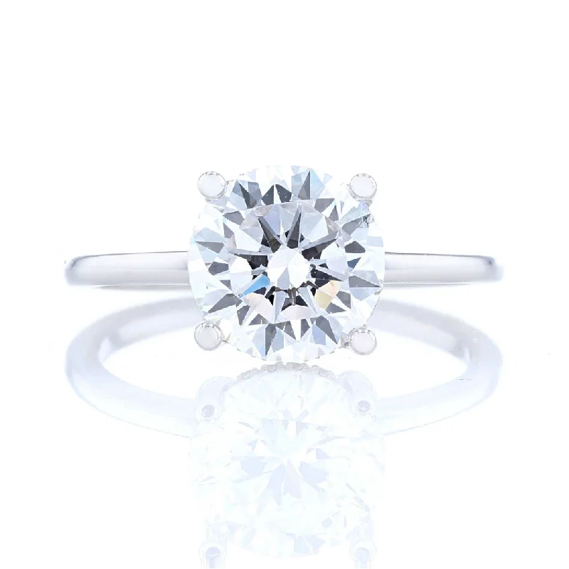 Snowy white engagement rings -Hidden Diamond Halo Engagement Ring | Fox Fine Jewelry