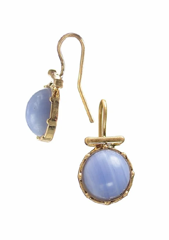 Ladies tropical breeze earrings -Hot Tomato Earrings Set  in Stone Lilac Bead with Worn Gold