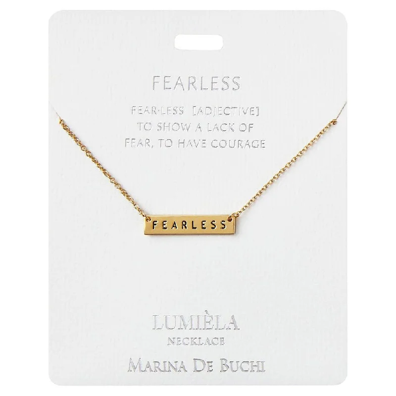 Ladies Necklaces for Travel Shine-Lumiela Necklace: "fearless to show lack of fear, to have courage " - Fearless