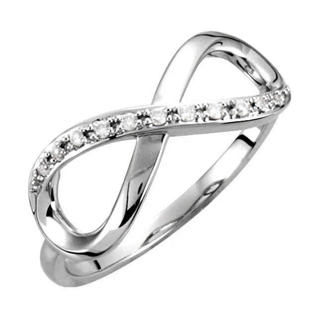 Ladies playful charm rings -14k Gold .05 CTW Diamond Infinity Ring