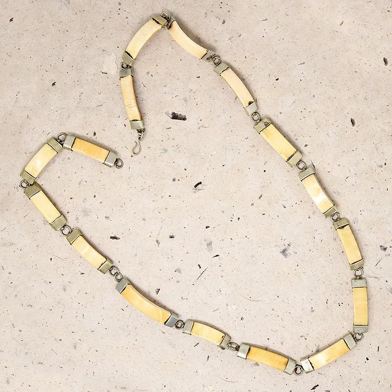 Ladies Necklaces for Beach Spark-Wild Warthog Tusk & Brass Necklace