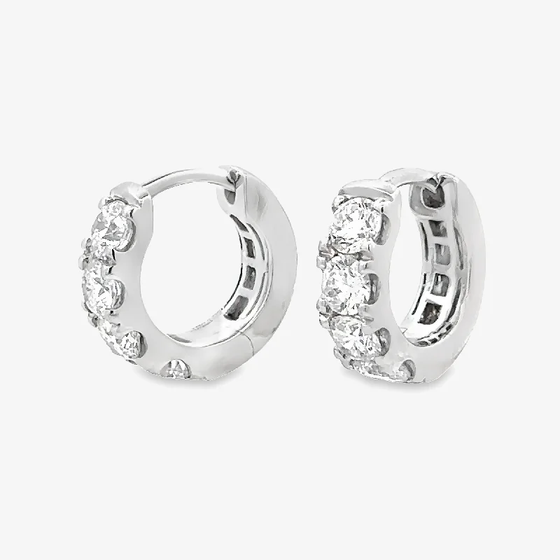 Ladies strong spirit earrings -1.20CT Diamond Huggie Earrings