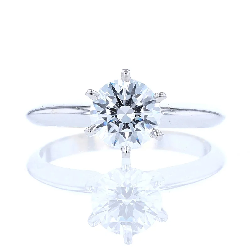 Daring shine engagement rings -Six Prong Solitaire Engagement Ring