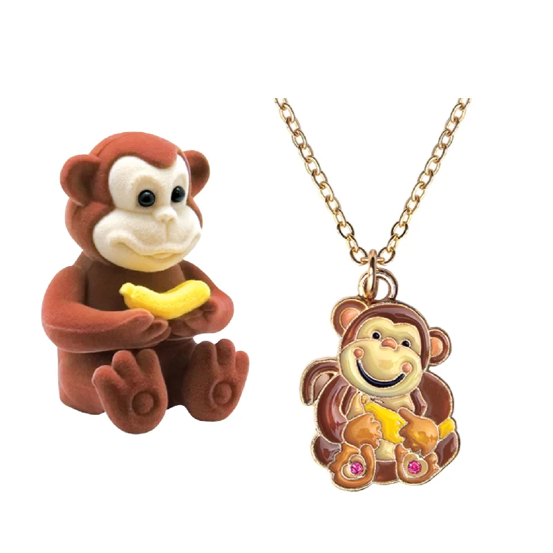 Ladies Necklaces for Bestie Shine-Kids Monkey Necklace