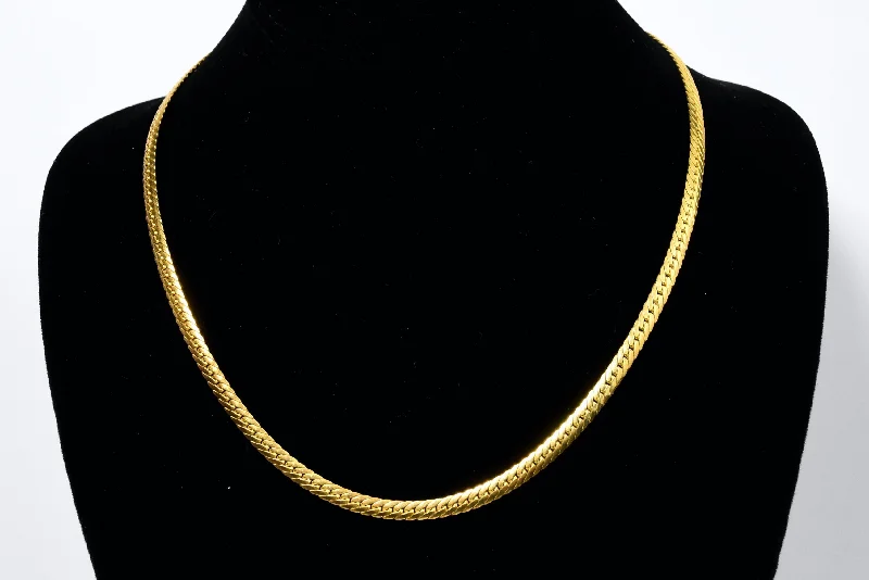 Ladies Necklaces in Warm Gold-Gold Vermeil Chain Link Necklace - 18"