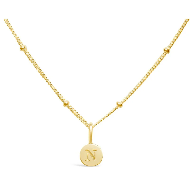 Ladies Necklaces with Petal Shine-Stia : Mini Love Letter Necklace in Gold - N