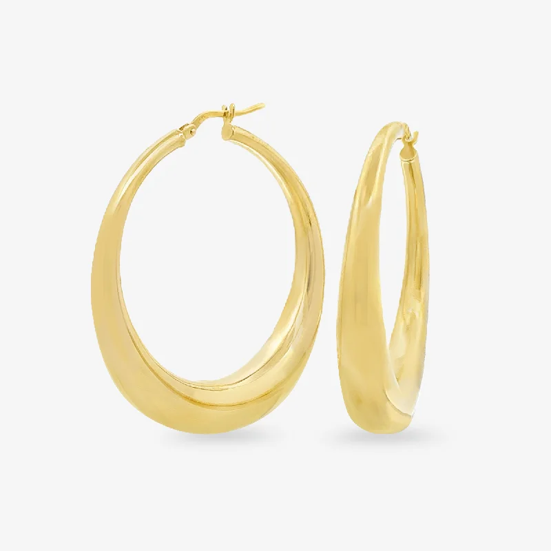 Ladies radiant pulse earrings -7mm Graduated Hoop Earrings