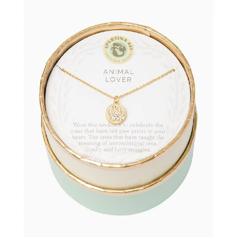 Ladies Necklaces with Beaded Glow-Spartina : Sea La Vie Animal Lover Necklace Gold Tone