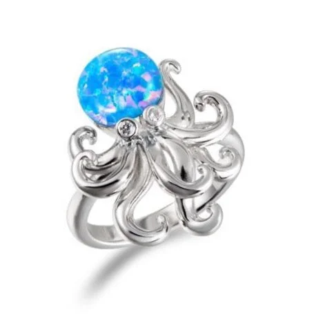 Ladies sister bond rings -Opal Kraken Ring by Alamea