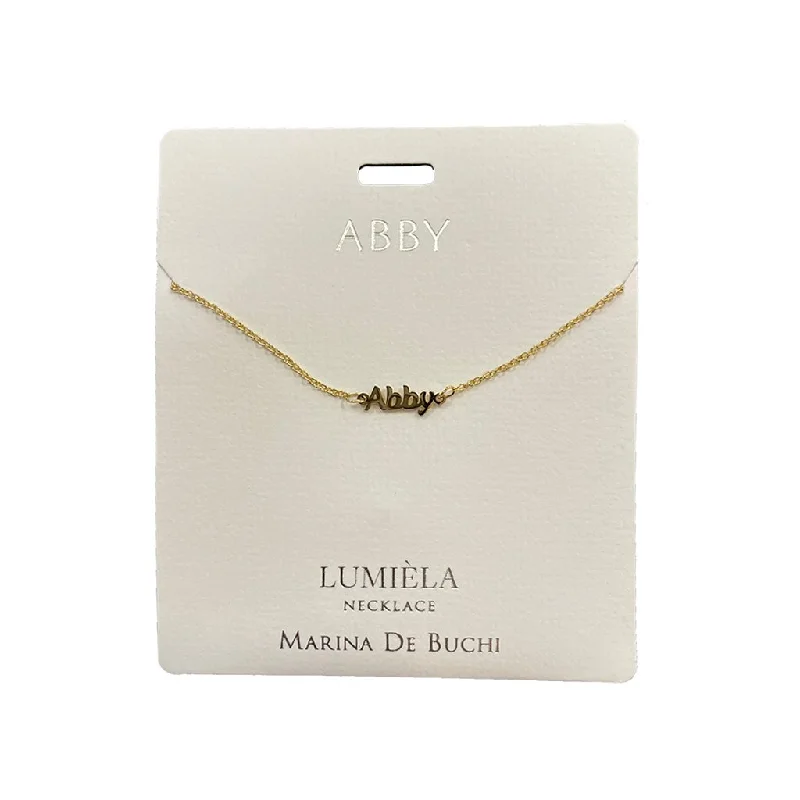 Ladies Necklaces Timeless Spark-Lumiela Necklace: Personalized Name Necklace A-H -Assorted Names