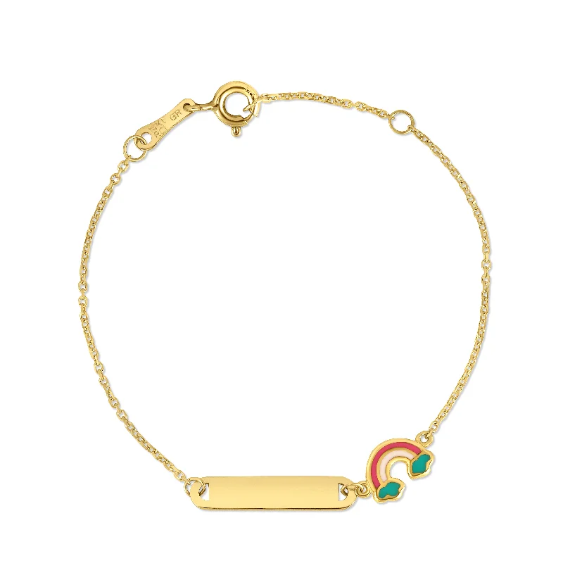 Ladies Bracelets with Tree Shine-14K Rainbow Childrens Bracelet