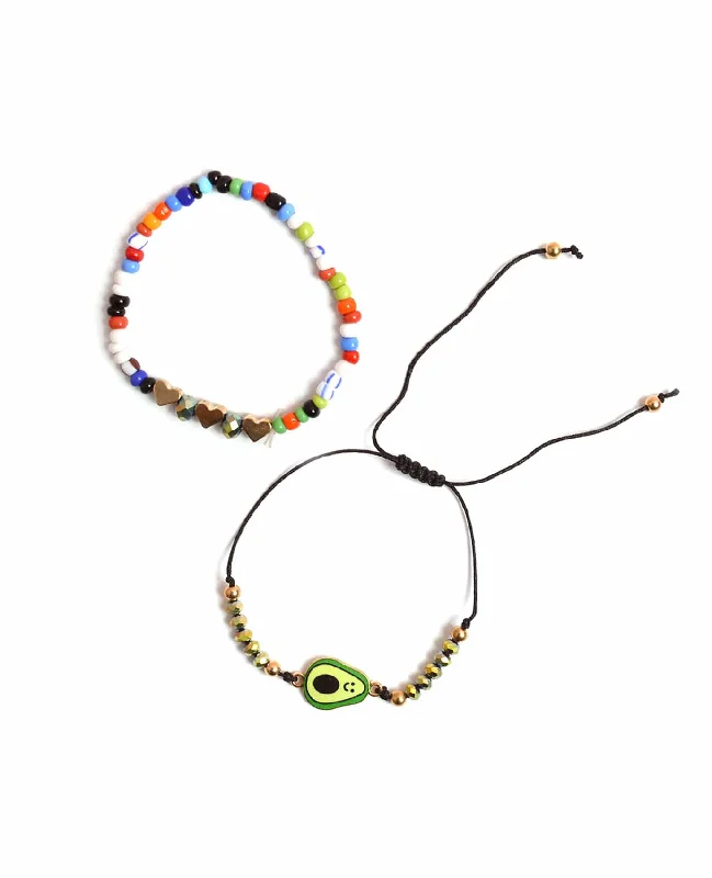 Ladies Bracelets with Spiral Shine-Avocado Vibes Bracelet