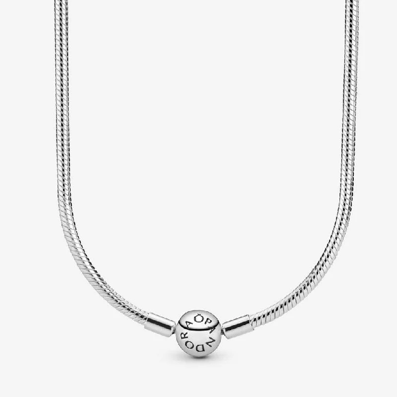 Ladies Necklaces for Travel Spark-PANDORA : Pandora Moments Snake Chain Necklace (17.7")