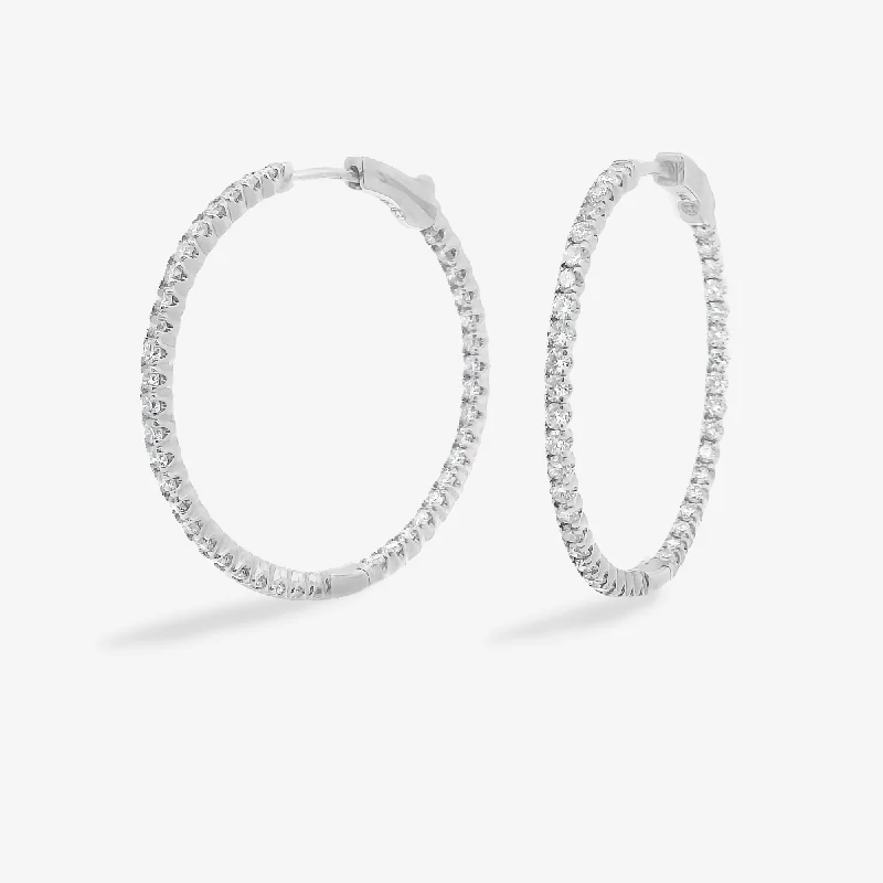 Ladies sandy coast earrings -Round 1.5" Whisper Thin 1.15CT Hoop Earrings