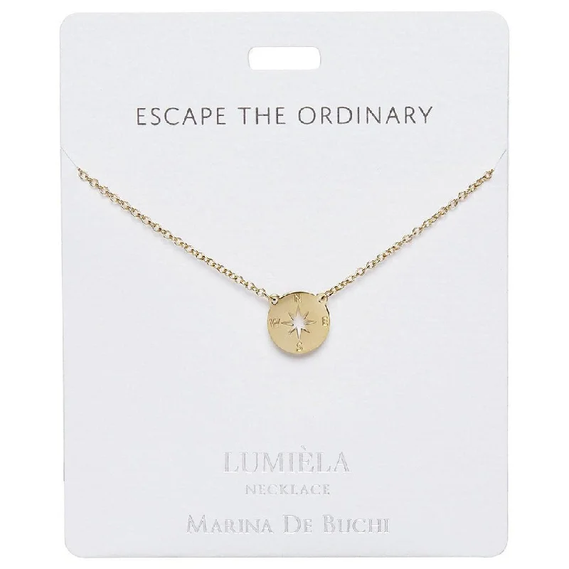 Ladies Necklaces for Science Glow-Lumiela Necklace: "escape the ordinary" - Compass