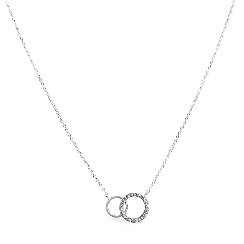 Ladies Necklaces Gift Spark-Stia : Dainty Double Circle Necklace