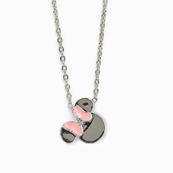 Ladies Necklaces for Explorer Glow-Disney Pura Vida Minnie with Pink Bow Pendant Necklace