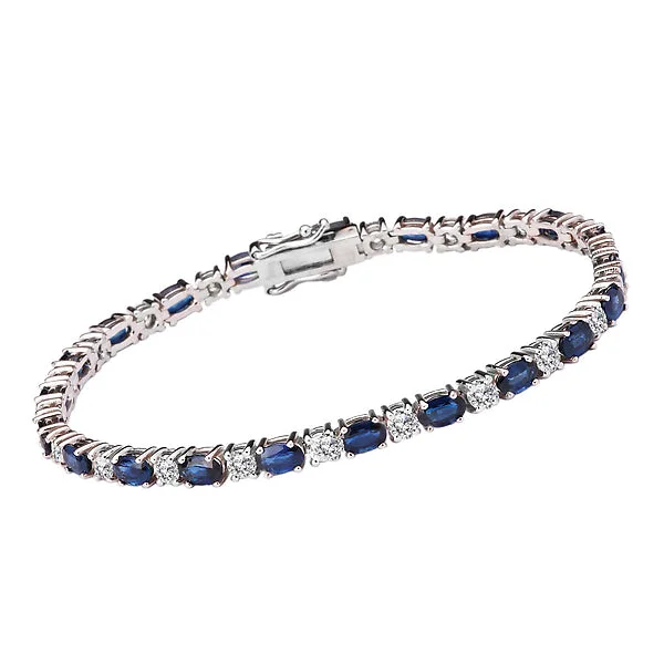 Ladies Bracelets with Vibrant Gems-Diamond and Ruby Tennis Bracelet