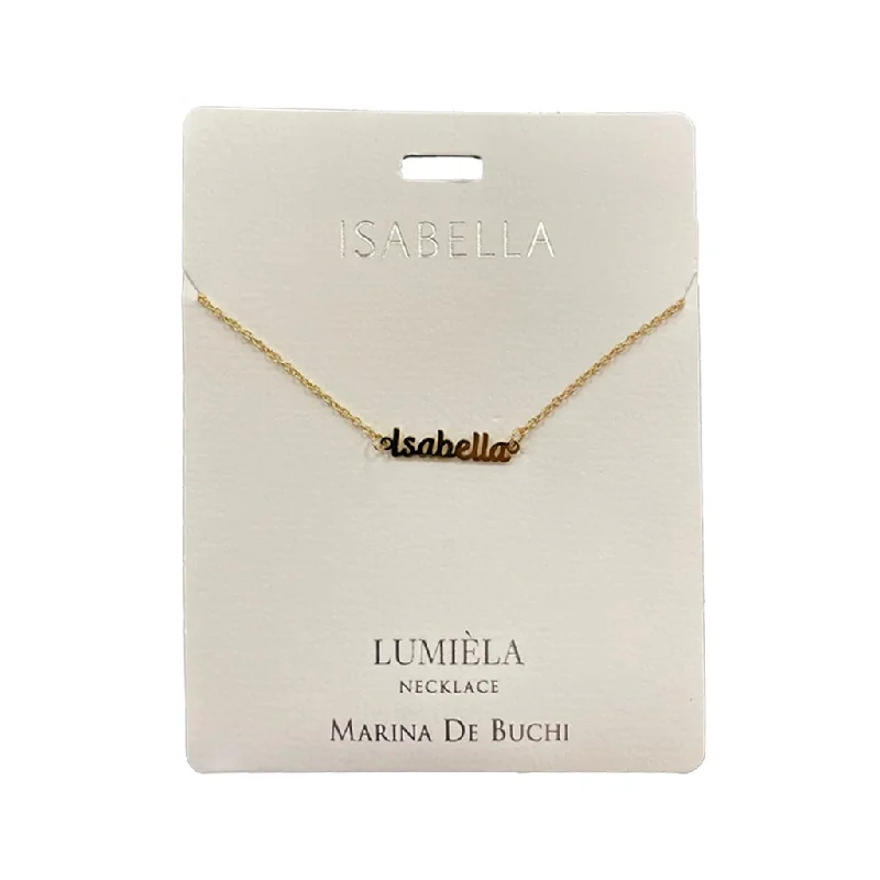 Ladies Necklaces with Coral Glow-Lumiela Necklace : Personalized Name Necklace I-Z - Assorted Names