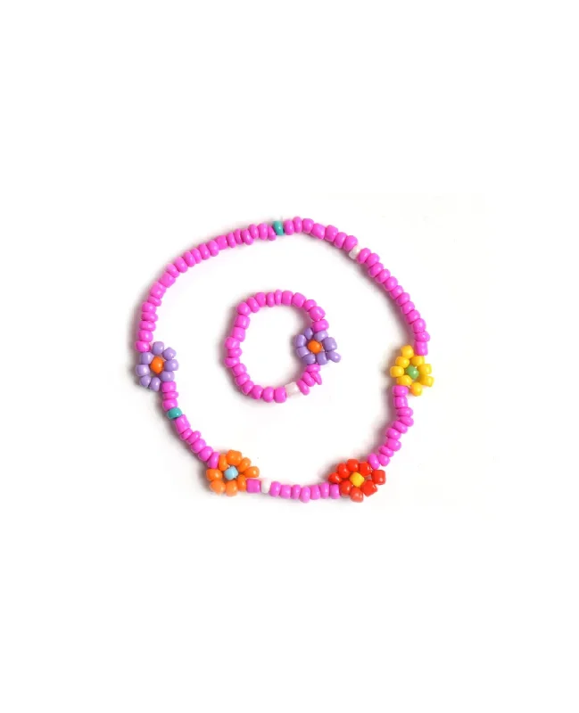 Ladies Bracelets with Anchor Shine-Colorful Flowers Kids Bracelet