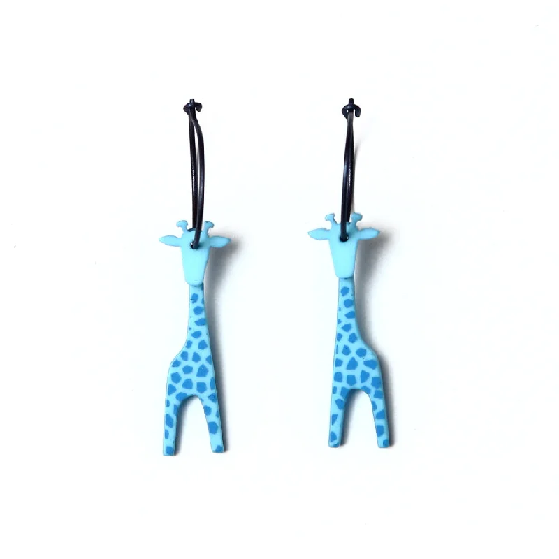 Ladies blissful charm earrings -Lene Lundberg Turquoise Giraffe Earrings