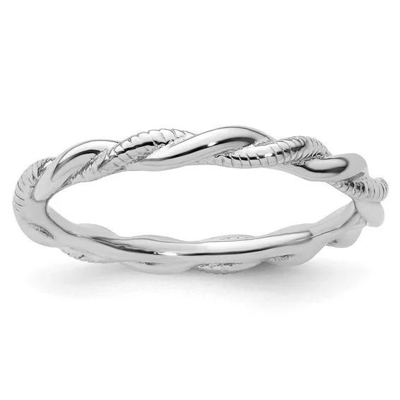 Ladies Celtic knot rings -Sterling Silver Stackable Expressions Twist Band Ring