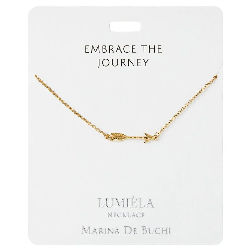 Ladies Necklaces with Violet Amethyst-Lumiela Necklace: "embrace the journey " -Arrow