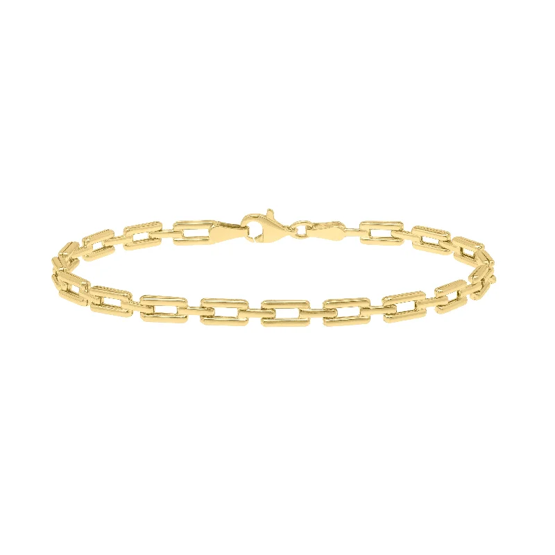 Ladies Bracelets for Holiday Glow-10K Deco Link Bracelet