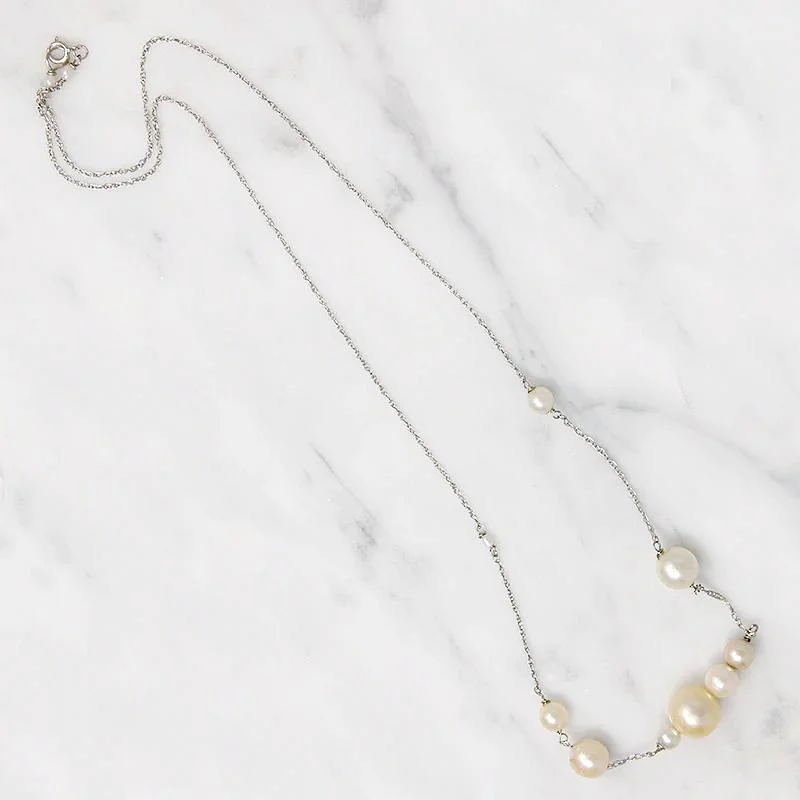 Ladies Necklaces for Summer Spark-Ethereal Pearl Bubble Necklace by brunet