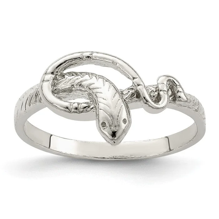 Ladies fragile thin rings -Sterling Silver Snake Ring