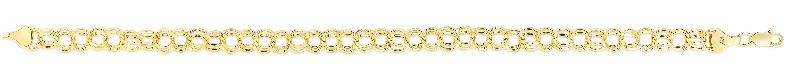 Ladies Bracelets with Cloud Shine-14K Yellow Gold Charm Bracelet