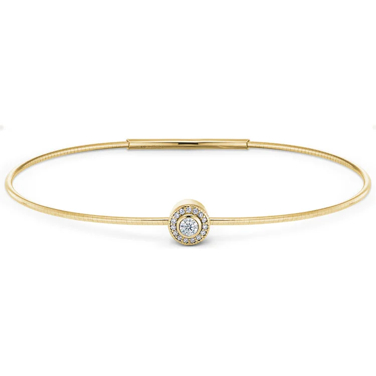 Ladies Bracelets with Anchor Shine-Gold Finish Finish Sterling Silver Round Simulated Diamond Birth Gem Bracelet with Simulated Diamonds