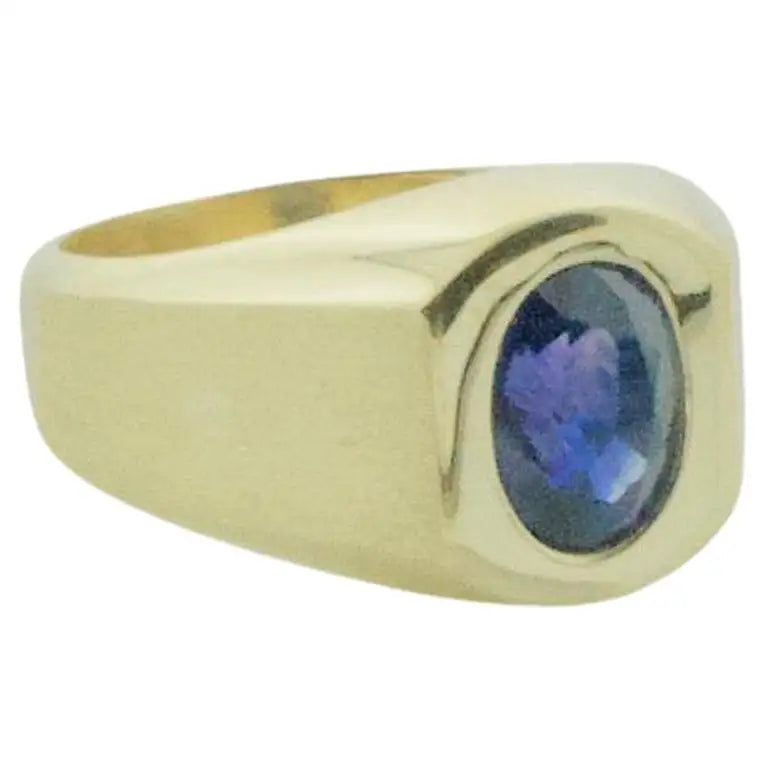 Ladies blooming floral rings -Classic Sapphire Pinky Ring