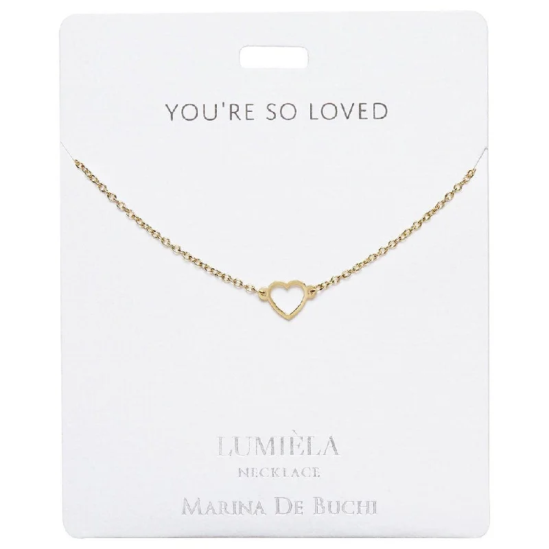 Ladies Necklaces Fresh Shine-Lumiela Necklace: "you're so loved"- Heart