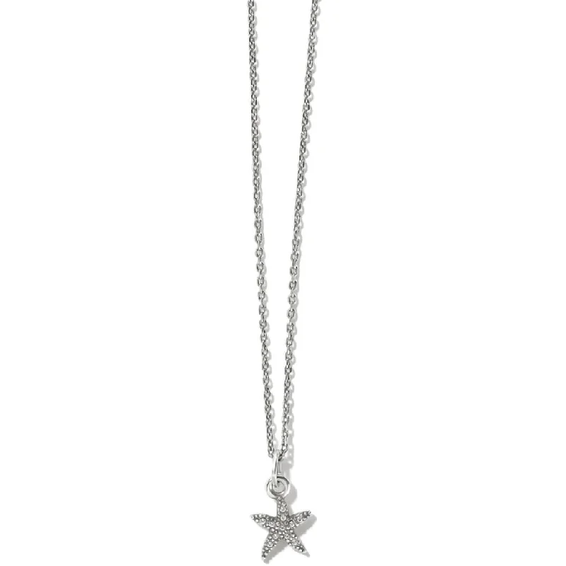 Ladies Necklaces with Blue Sapphire-Brighton : Voyage Mini Starfish Necklace in Silver