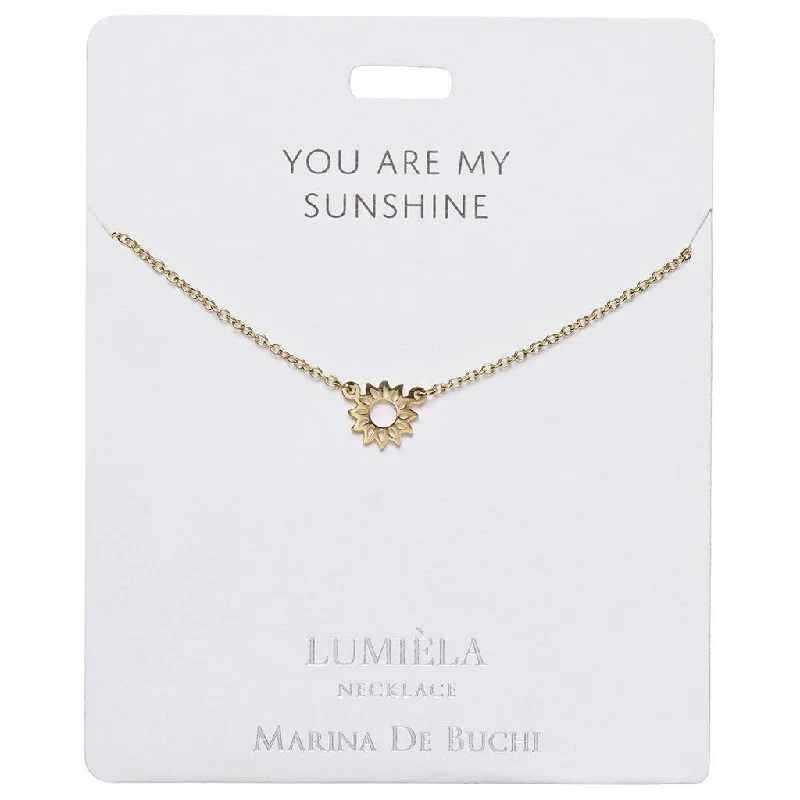 Ladies Necklaces with Milky Moonstone-Lumiela Necklace: " you are my sunshine" - Sun